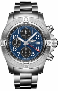 Breitling Avenger Chronograph GMT 45 Blue Dial Men's Watch A24315101C1A1