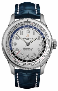 Breitling Navitimer Aviator 8 Unitime 43 Silver Dial Men's Watch AB3521U01G1P2