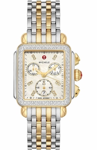 Michele Deco Two Tone Diamond Bezel Women's Watch MWW06A000776