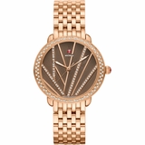 Michele Serein Mid Cocoa Brown & Diamond Dial Women's Watch MWW21B000113