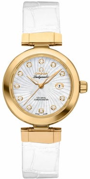 Omega De Ville Ladymatic 18k Yellow Gold Women's Watch 425.63.34.20.55.002