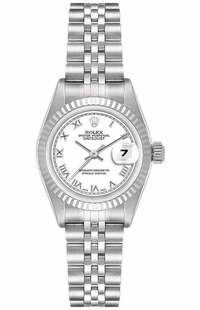 Rolex Lady-Datejust 26 White Dial Women's Watch 79174
