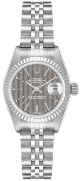 Rolex Lady-Datejust 26 White Gold Fluted Bezel Women's Watch 69174