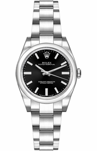 Rolex Oyster Perpetual 28 Black Dial Women's Watch 276200-0002